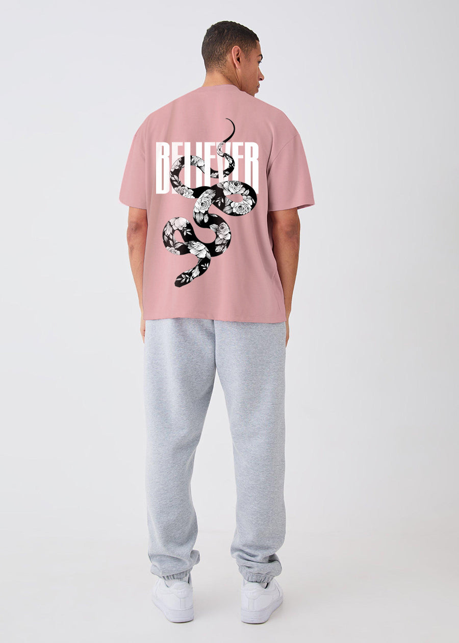 Faith & Flora Men Oversized Printed T-Shirt