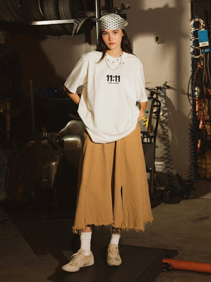 MAKE A WISH Women Oversized Graphic T-Shirt