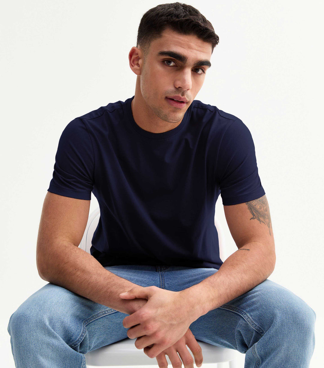 Solid Men Half Sleeve T-Shirt - Classic Navy