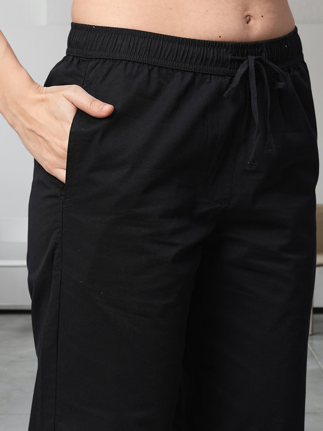 Cotton Pant for Women - Navy