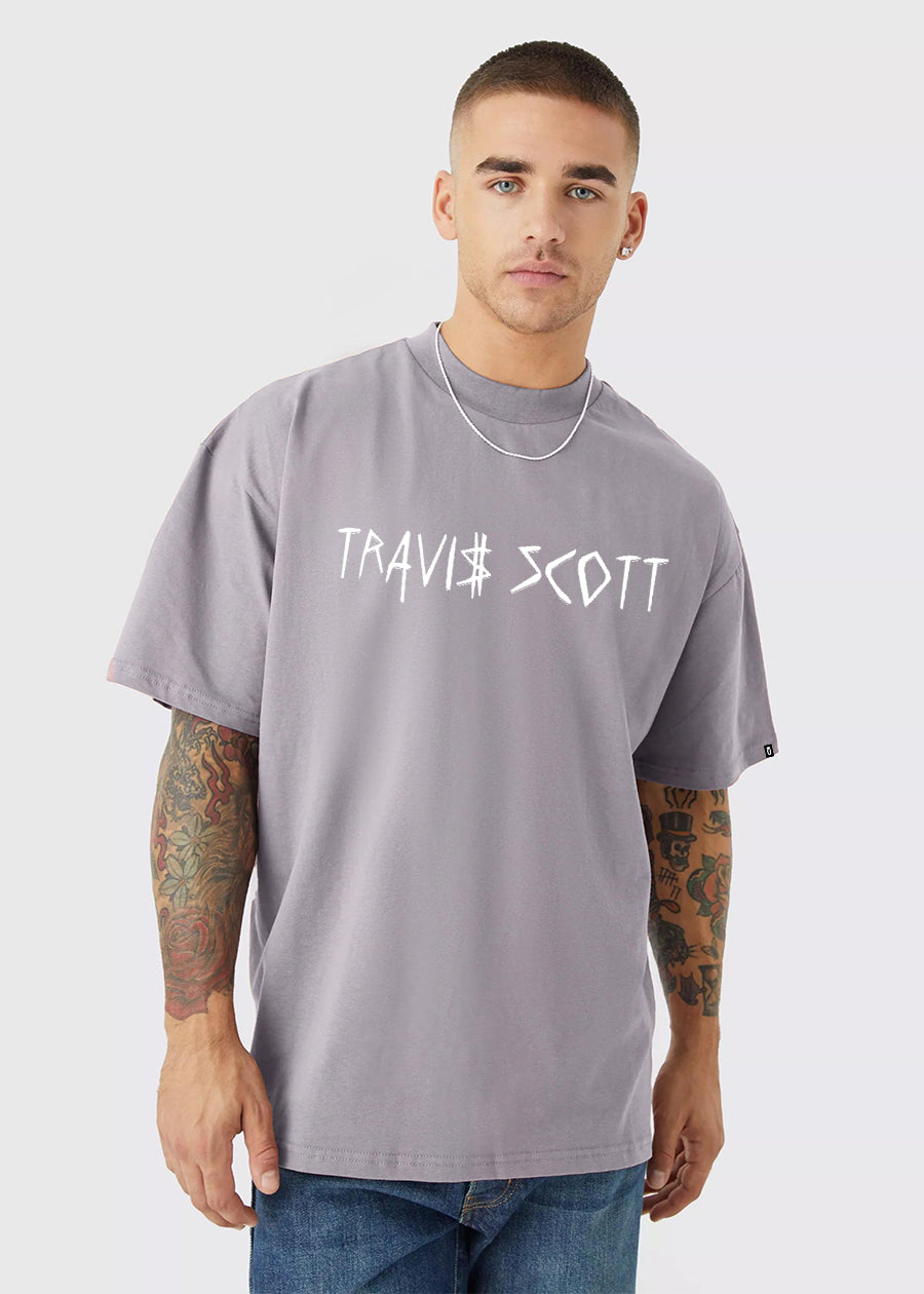 Travis Scott Men Oversized Printed T-Shirt