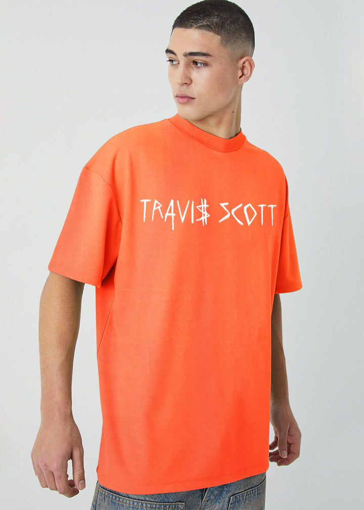 Travis Scott Men Oversized Printed T-Shirt