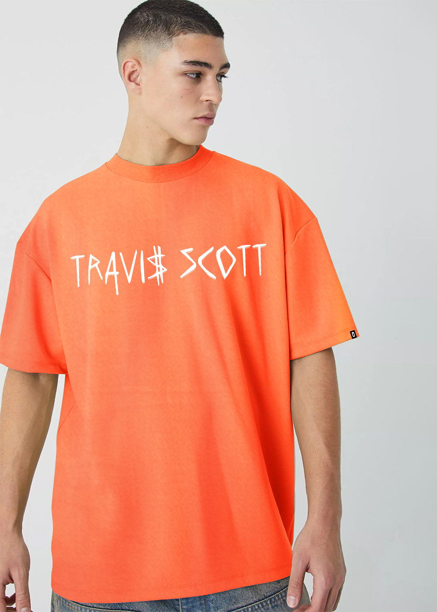 Travis Scott Men Oversized Printed T-Shirt