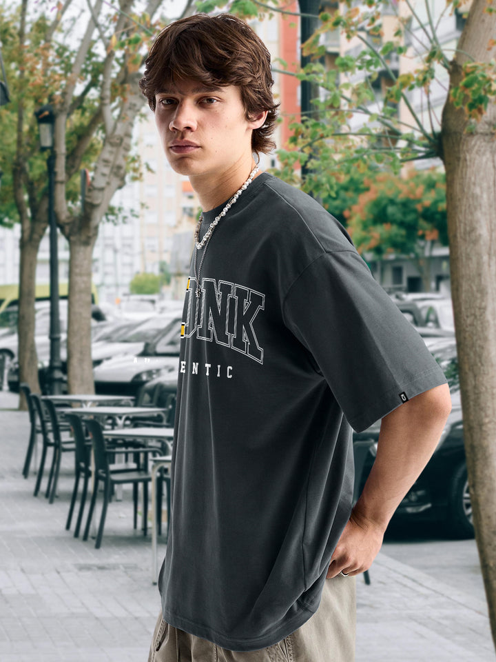 Pronk Authentic Men Oversized T-Shirt - Dark Grey