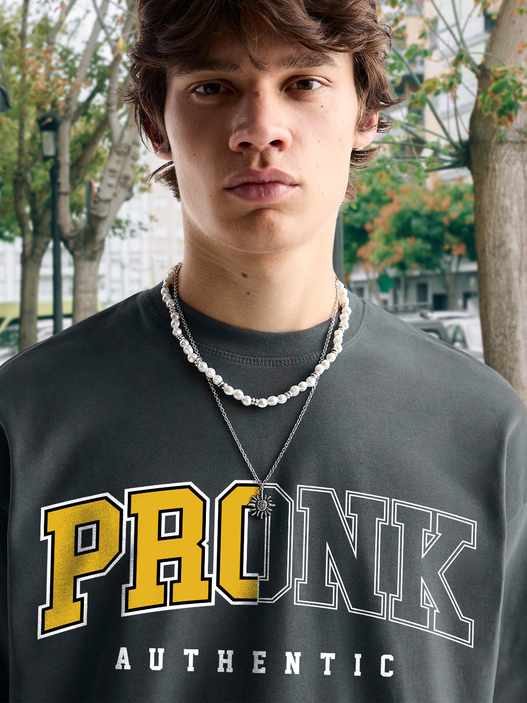 Pronk Authentic Men Oversized T-Shirt Dark Grey | Men's Oversized T ...