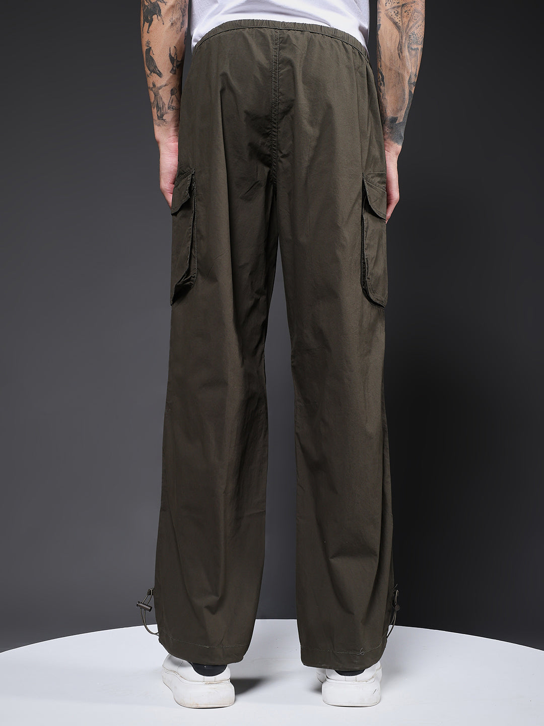 Parachute Pants For Men - Olive Green