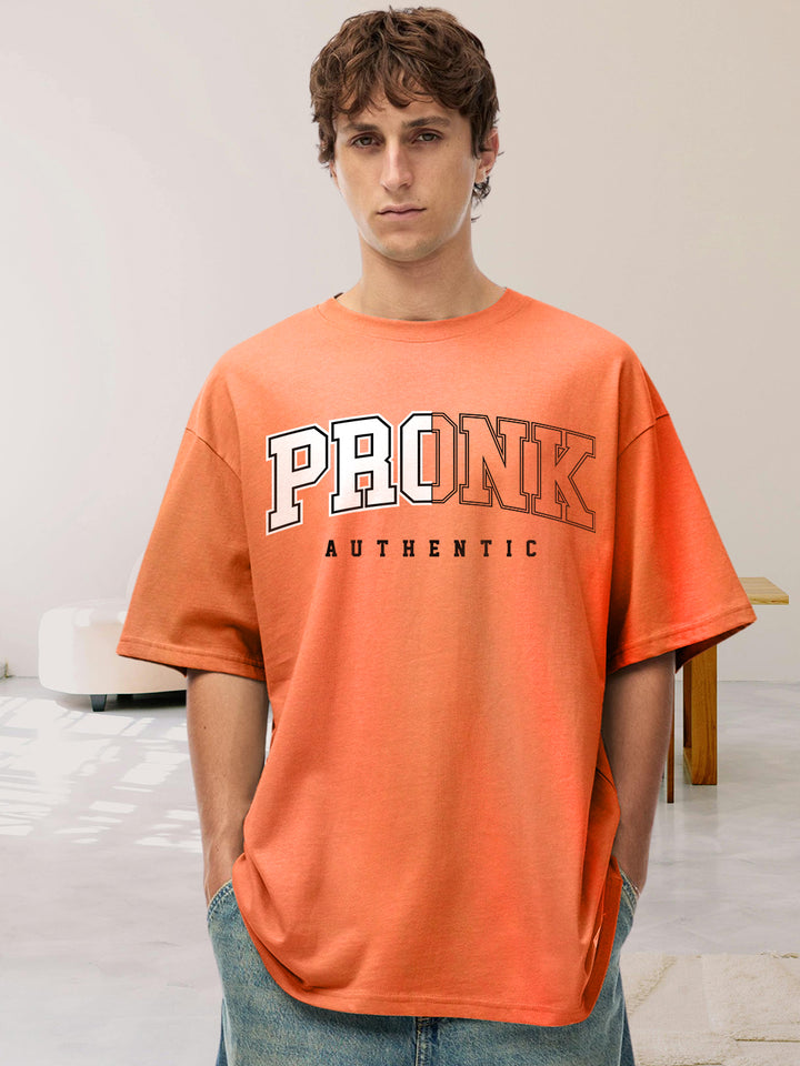 Pronk Authentic Men Oversized T-Shirt - Orange