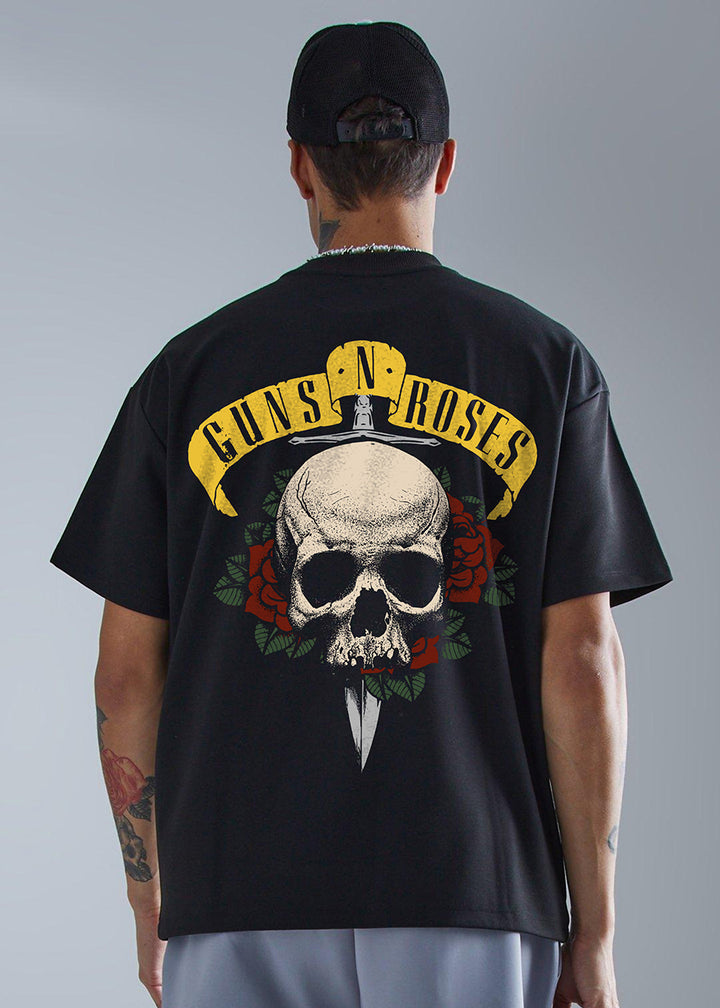 Guns N Roses Men Oversized Printed T-Shirt