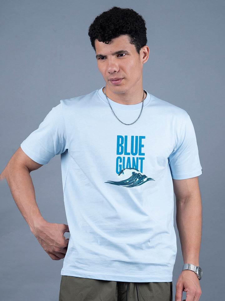 Blue Giant Men Half Sleeve Printed T-Shirt