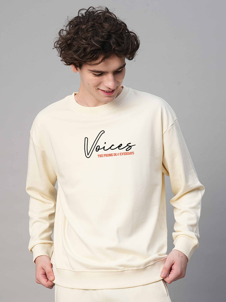 Voices Men Drop Shoulder Premium Terry Sweatshirt