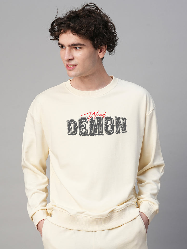 Weed Demon Men Drop Shoulder Premium Terry Sweatshirt