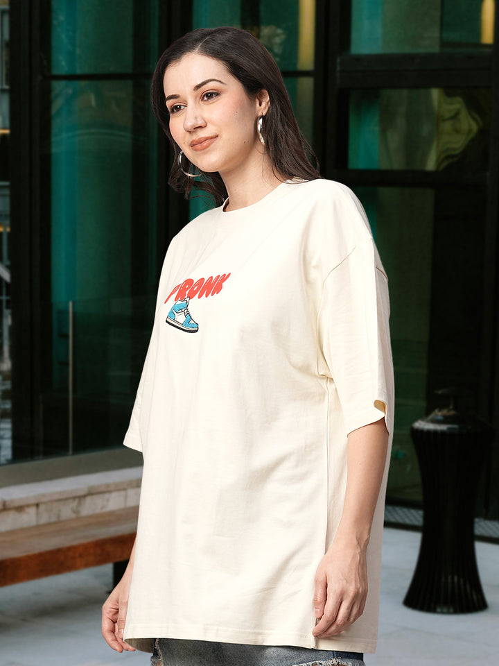 One Life Women Premium Oversized Terry T-shirt