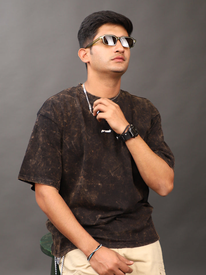 Men Retro Washed Oversized T-Shirt