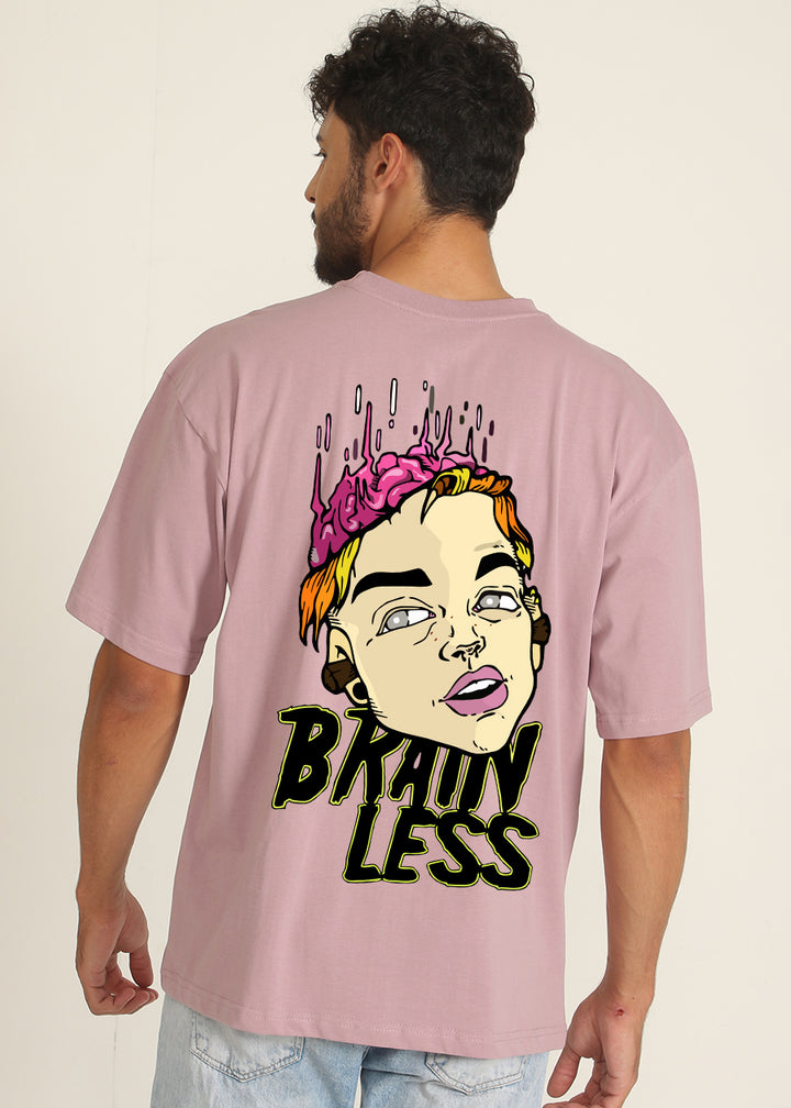 Brainless Men Oversized Printed T-Shirt