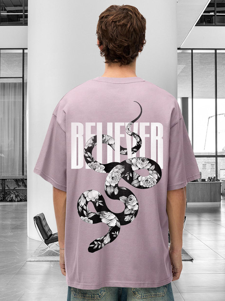 Faith & Flora Men Oversized Printed T-Shirt