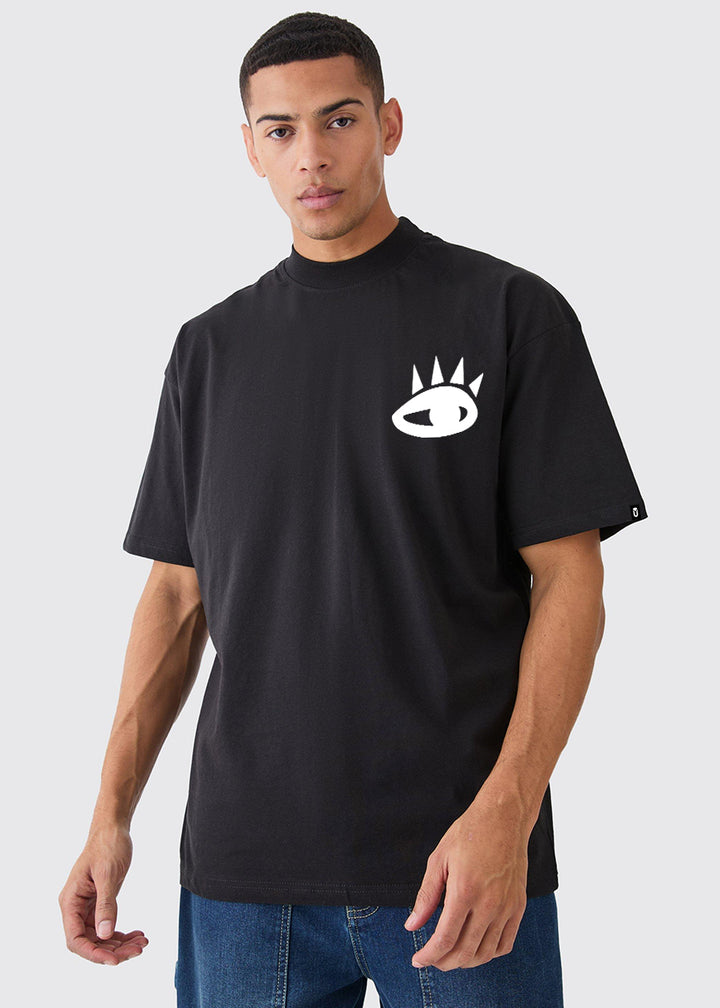 Mister Eye Men Oversized Printed T-shirt