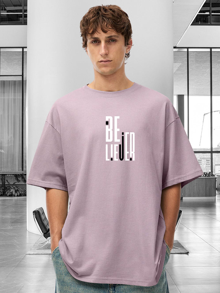 Faith & Flora Men Oversized Printed T-Shirt