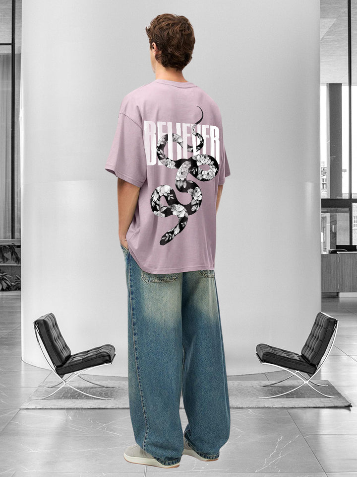 Faith & Flora Men Oversized Printed T-Shirt