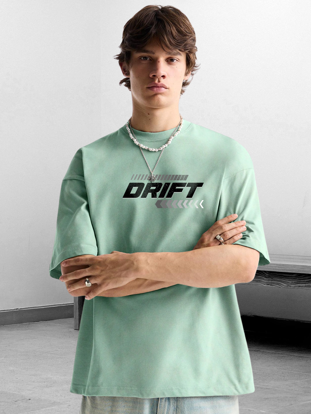 Drift Men Graphic Oversized Printed T-Shirt