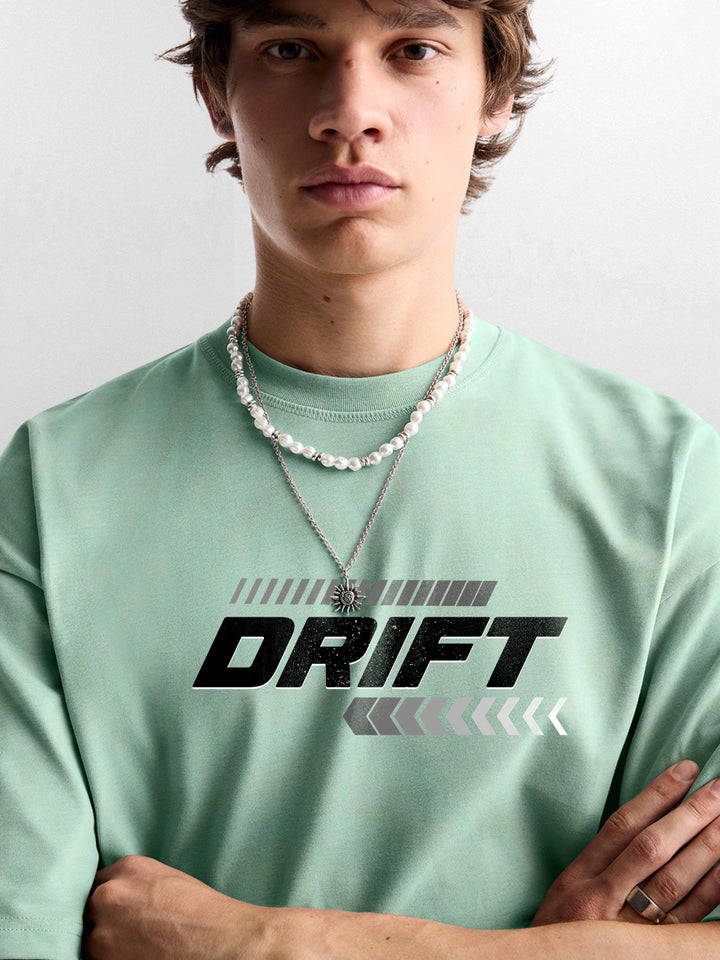 Drift Men Graphic Oversized Printed T-Shirt