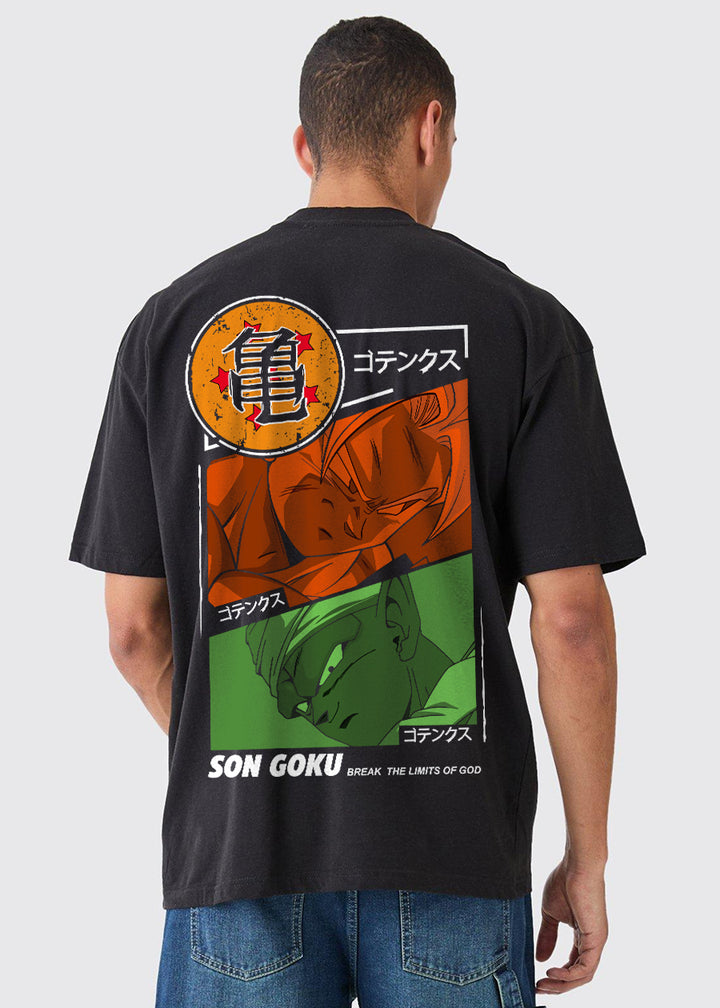 God Goku Men Oversized Printed T-Shirt
