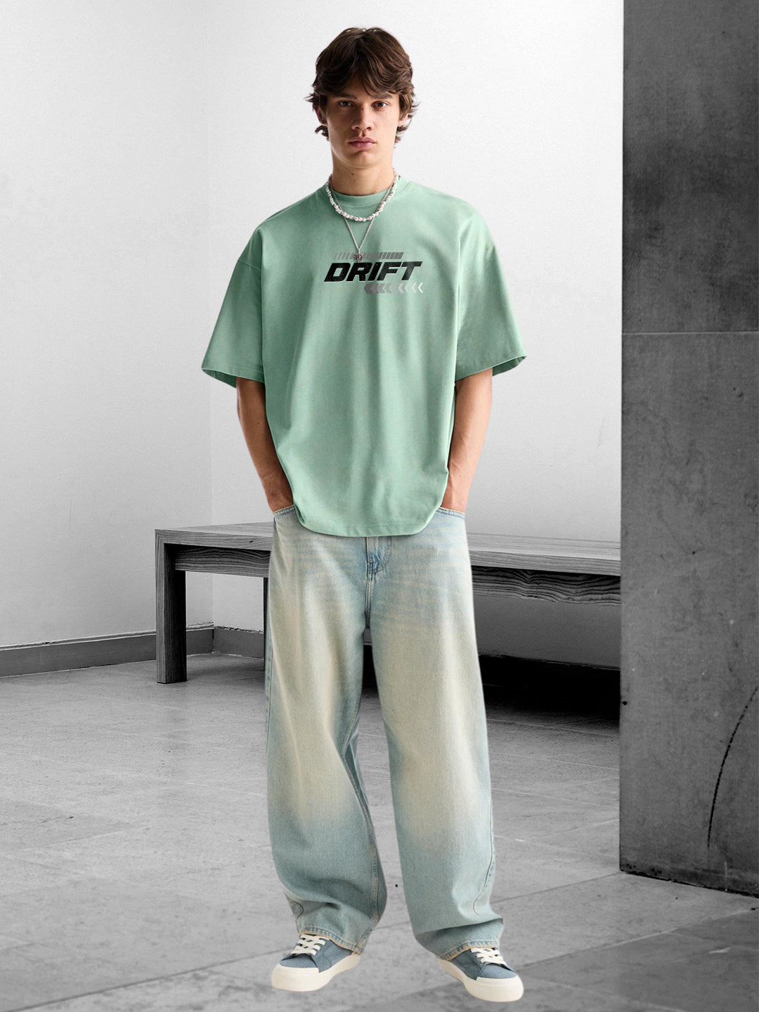 Drift Men Graphic Oversized Printed T-Shirt