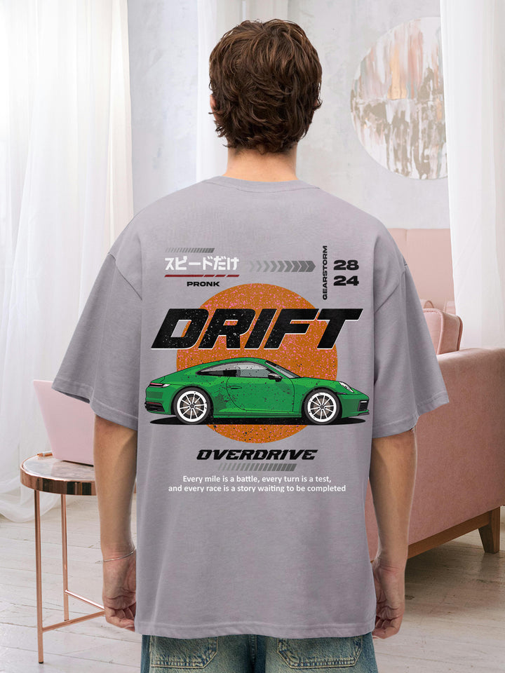 Drift Men Graphic Oversized Printed T-Shirt