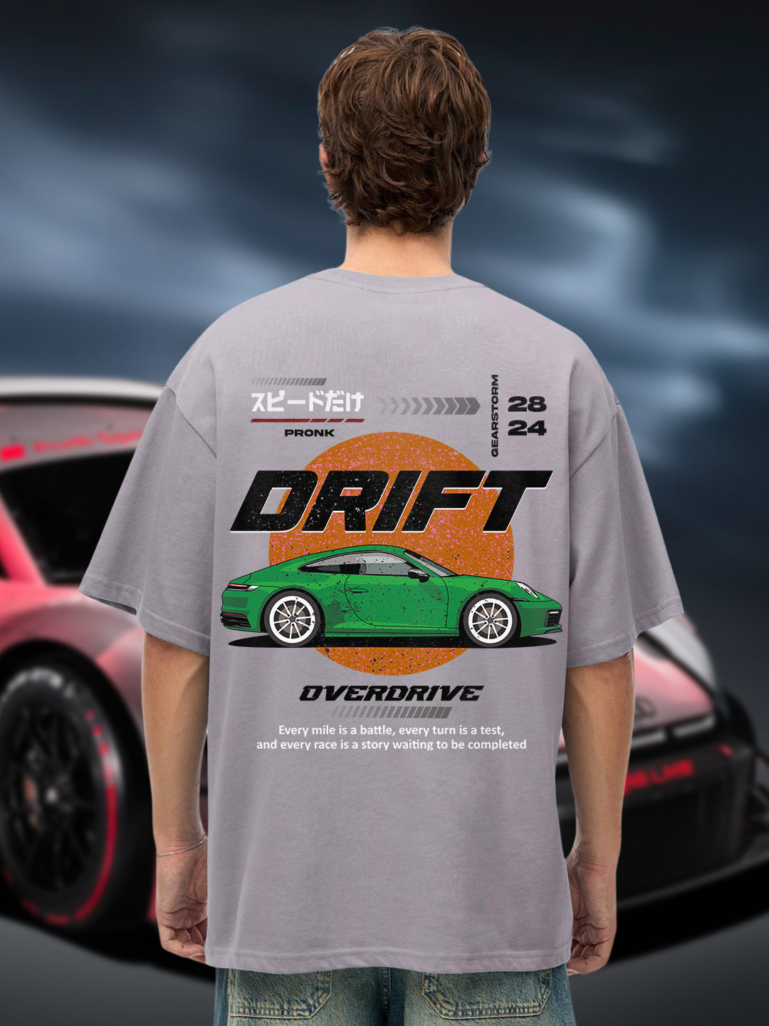 Drift Men Graphic Oversized Printed T-Shirt