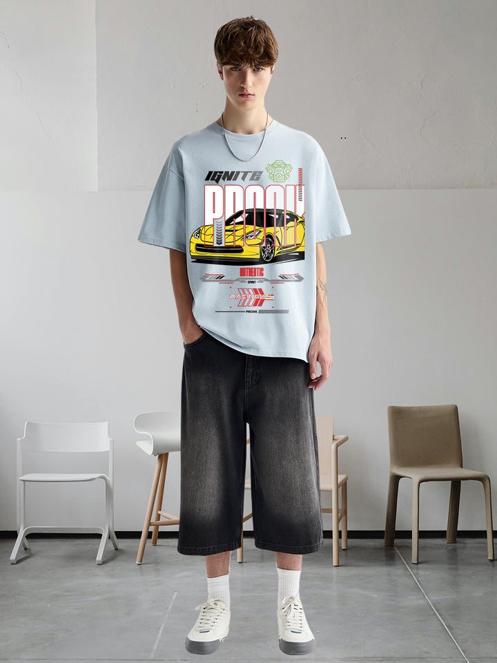 Ignite Men Graphic Oversized Printed T-Shirt