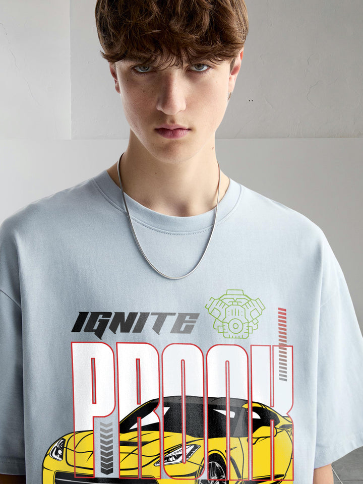 Ignite Men Graphic Oversized Printed T-Shirt