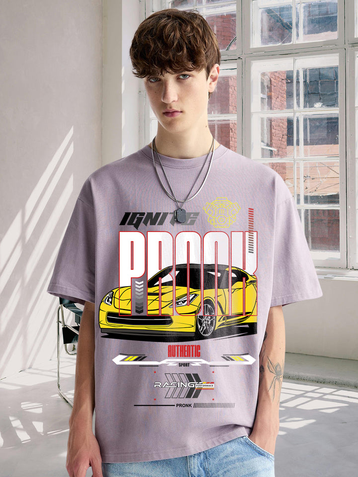 Ignite Men Graphic Oversized Printed T-Shirt