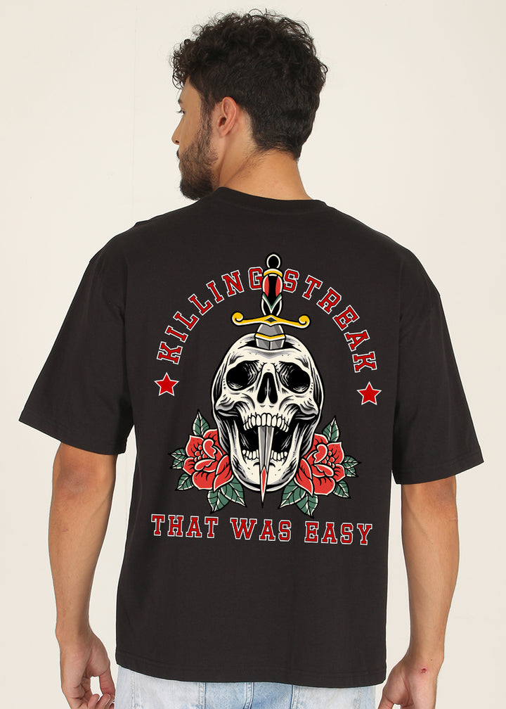 Killing Streak Men Oversized Printed T-Shirt