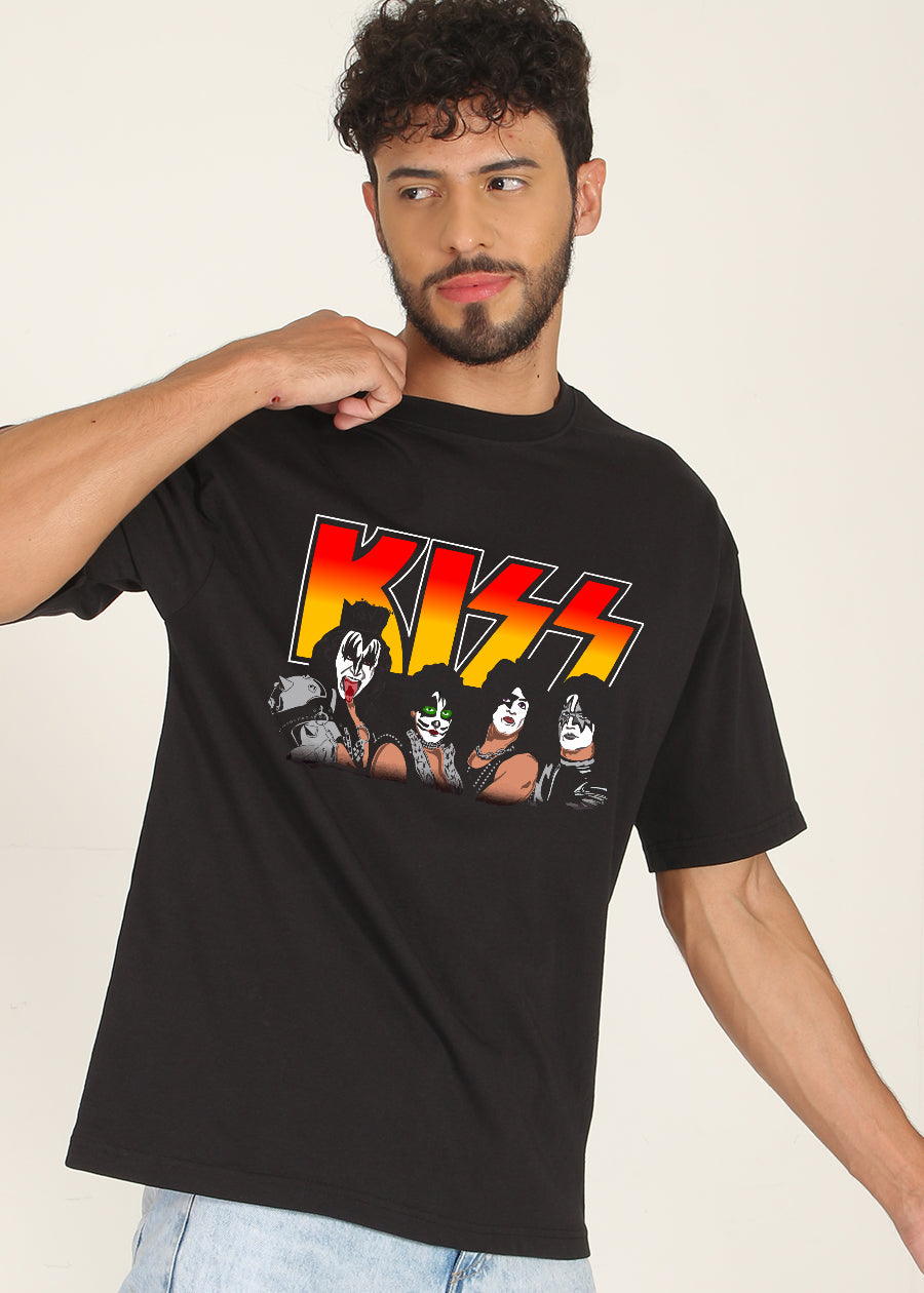 Rock Band Men Oversized Printed T-Shirt