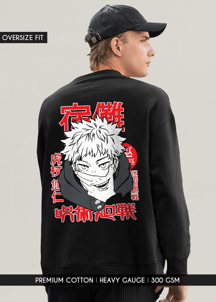 Yuji Itadori Men Drop Shoulder Premium Terry Sweatshirt