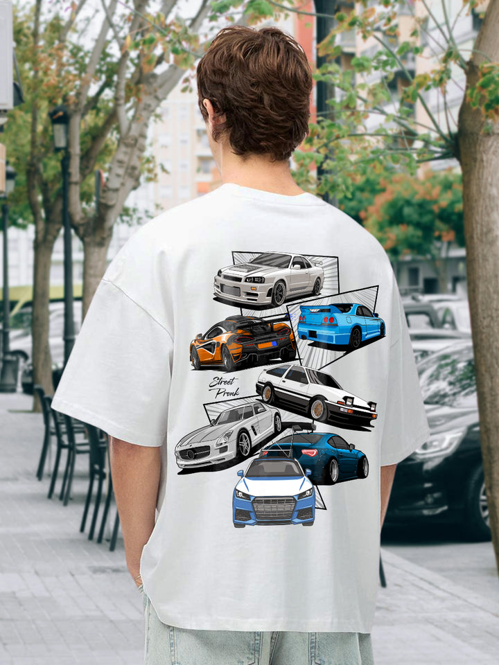 Street Titans Men Graphic Oversized Printed T-Shirt