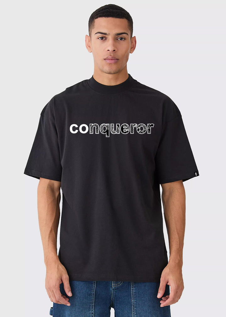 Conqueror Men Oversized Printed T-Shirt