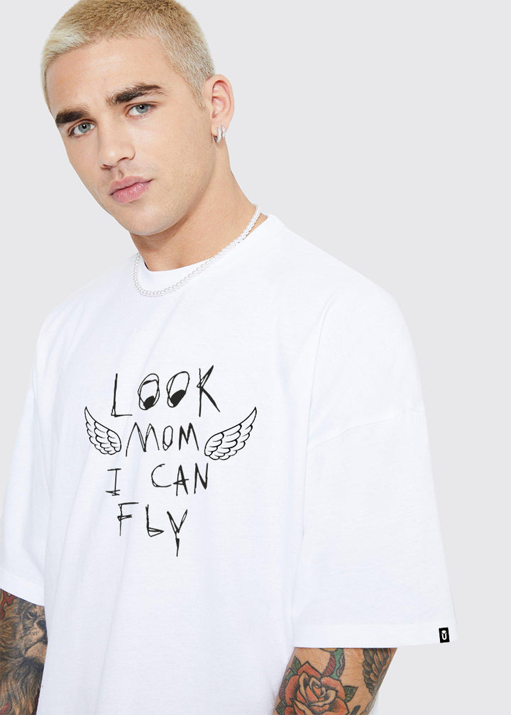 All Eyez On Me Men Oversized Printed T-Shirt