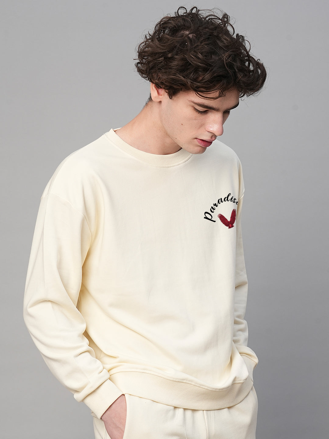 ⁠Paradise Men Drop Shoulder Premium Terry Sweatshirt