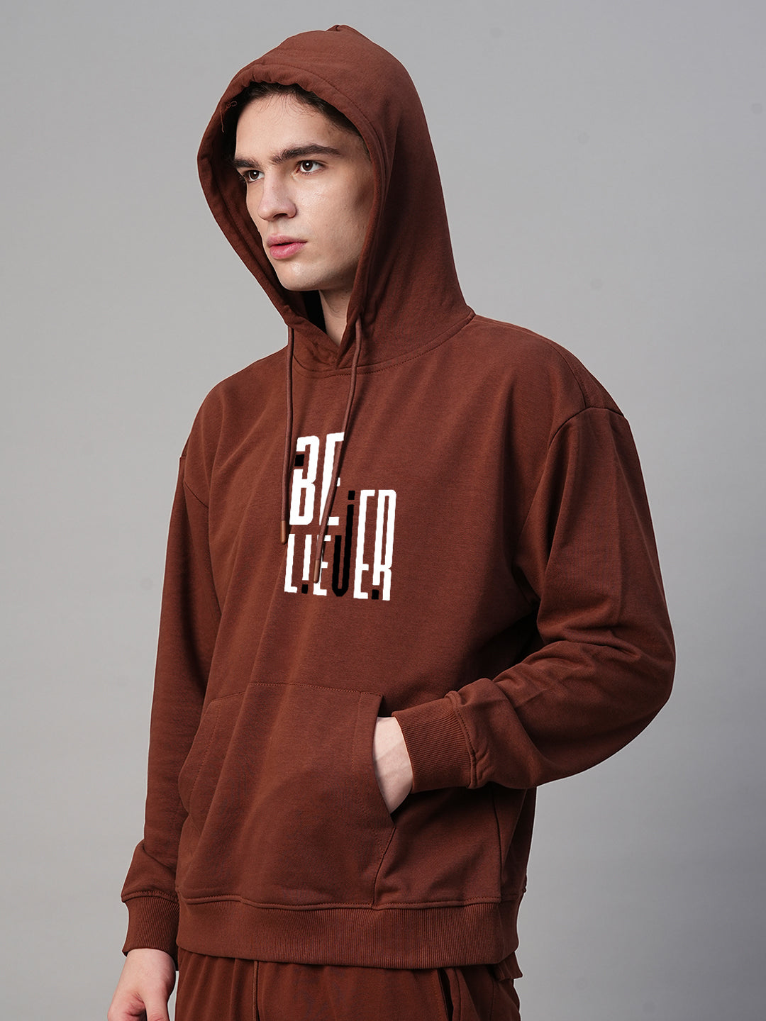 Faith And Flora Men Drop Shoulder Premium Terry Hoodie