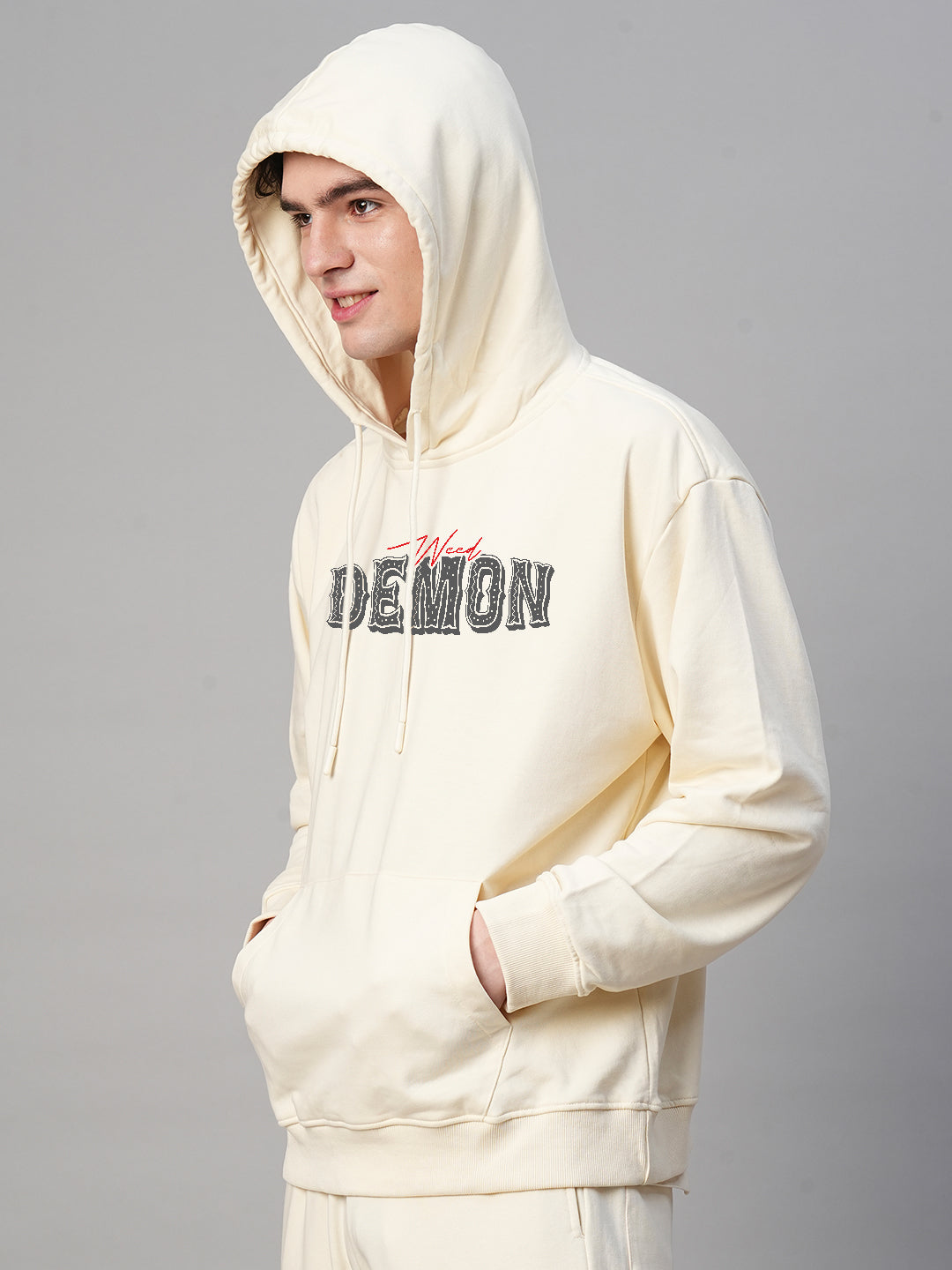 Weed Demon Men Drop Shoulder Premium Terry Hoodie