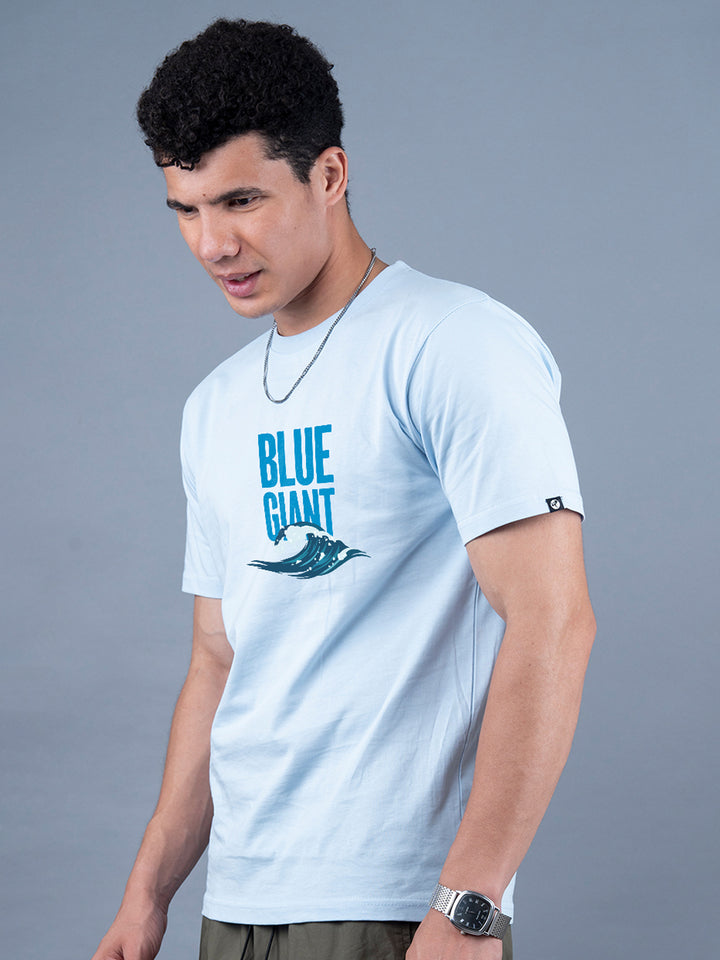 Blue Giant Men Half Sleeve Printed T-Shirt