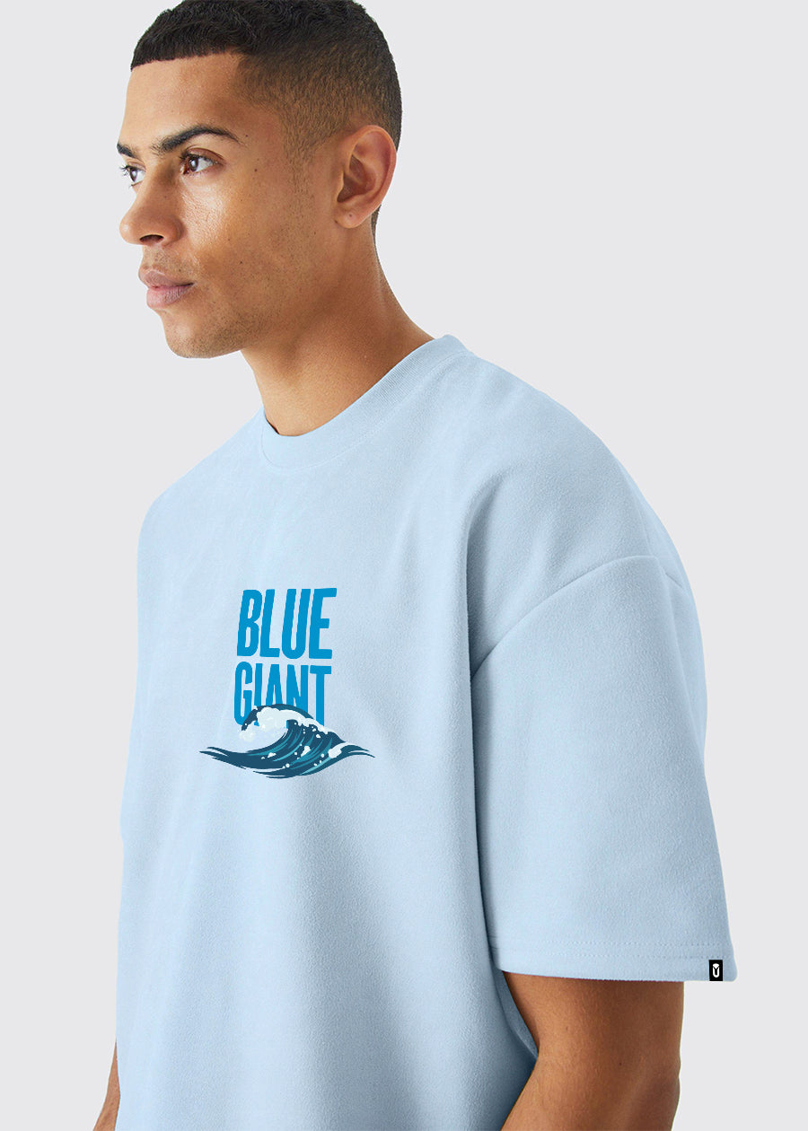 Blue Giant Men Oversized Printed T-Shirt