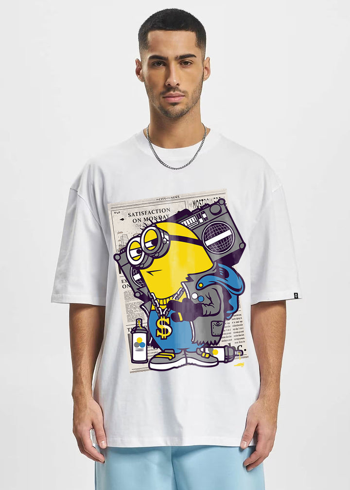 Savage Minion Men Oversized Printed T-Shirt
