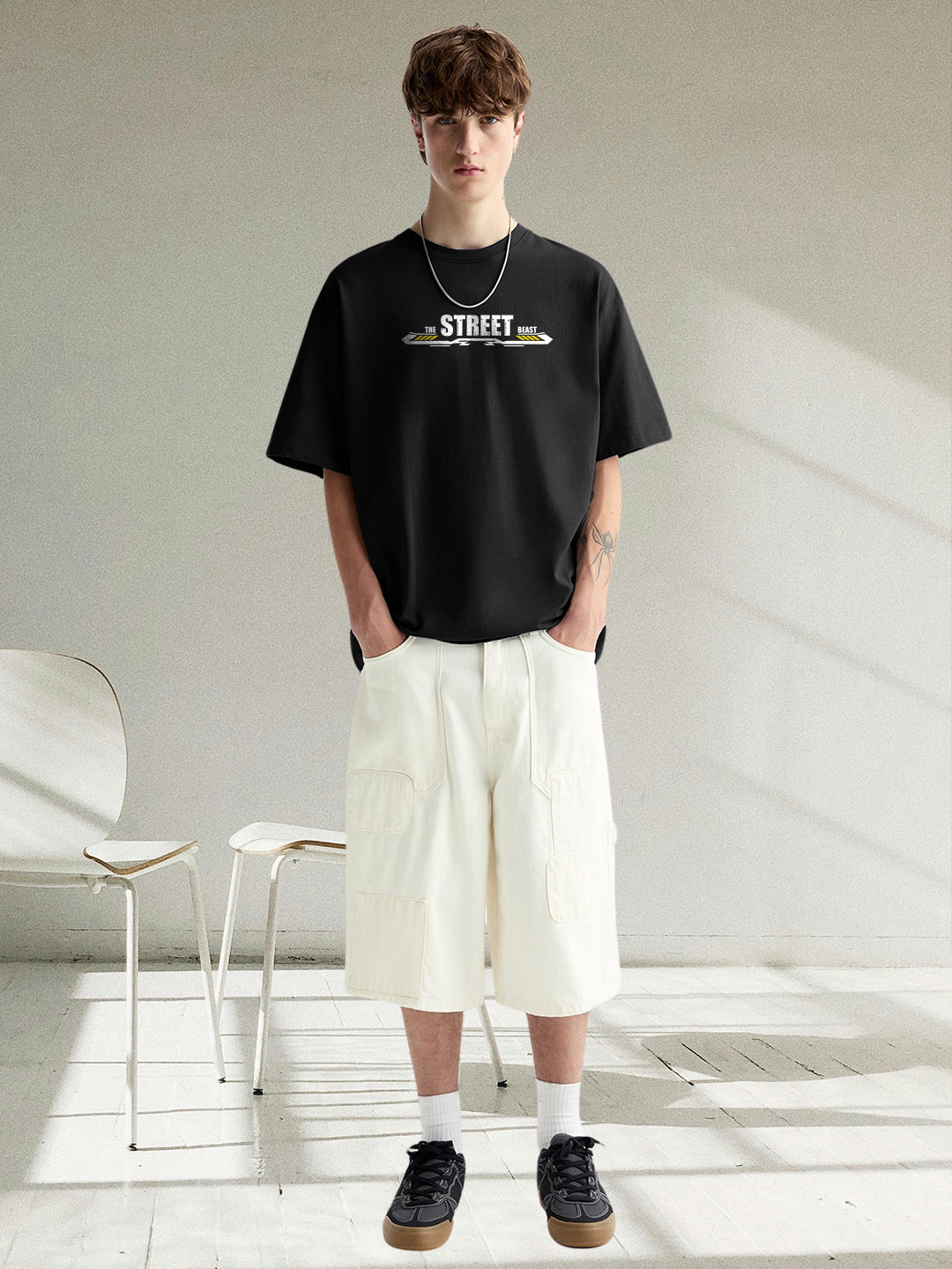 Gear up Men Graphic Oversized Printed T-Shirt