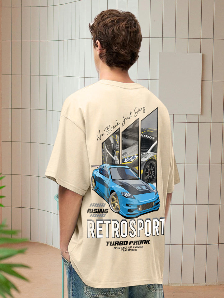 Retro sport Men Graphic Oversized Printed T-Shirt