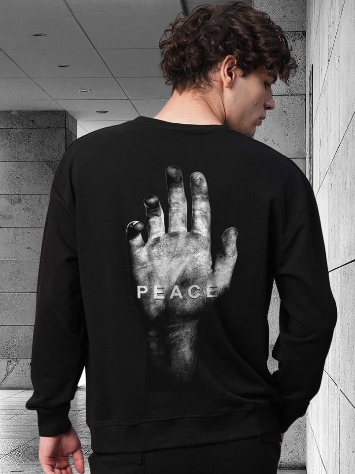 Peace Drop Shoulder Premium Terry Sweatshirt