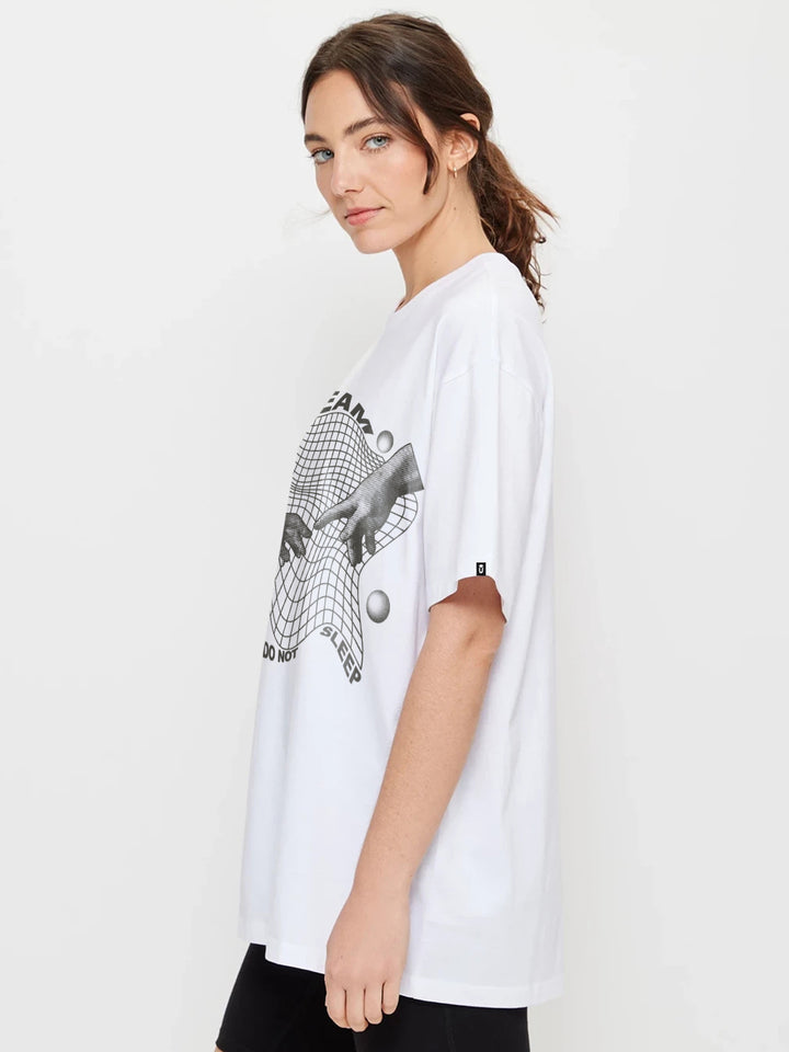 Do Not Sleep Women Oversized Printed T-Shirt