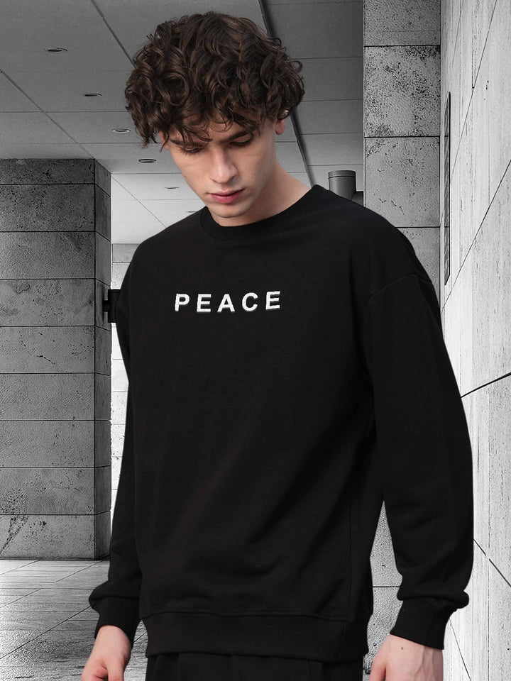 Peace Drop Shoulder Premium Terry Sweatshirt