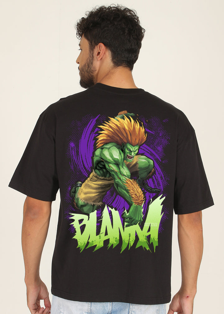 Blanka Street Fighter Men Oversized  T-Shirt