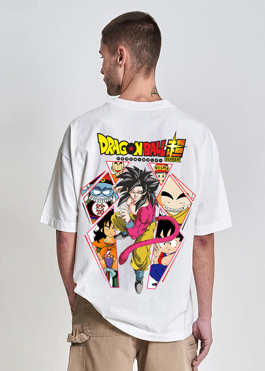 Dragon Ball GT Men Oversized Printed T-Shirt